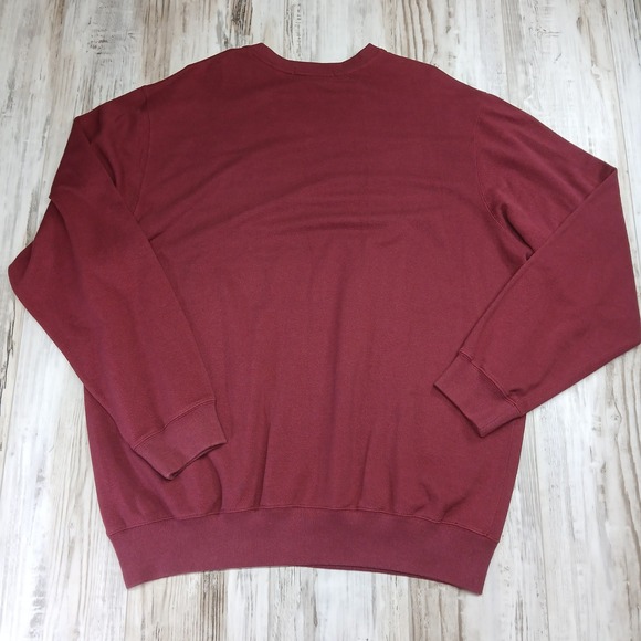 Polo Golf Ralph Lauren Mens XL V-Neck Sweatshirt Burgundy Maroon Crest Logo - Picture 6 of 9